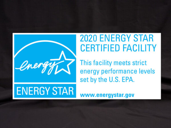 2020 Energy Star Certified Facility Banner
