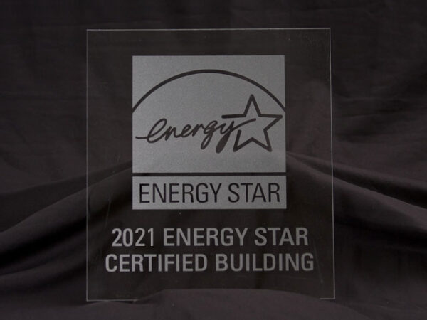 2021 Energy Star Certified Building Frosted Glass Plaque